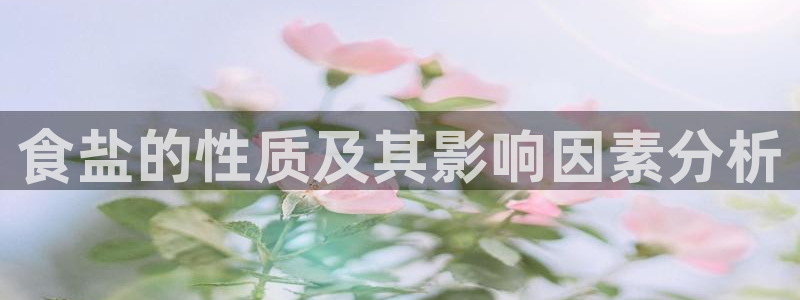 威九国际后爸：食盐的性质及其影响因素分析